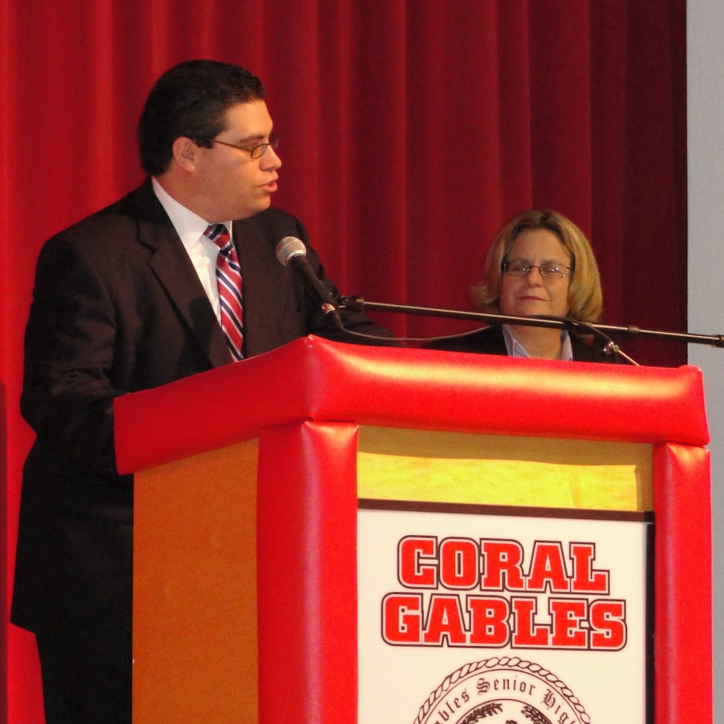 Speaking at event